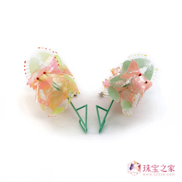 Luster/-չ֮~ƷThe space-Londonian petite hug-earrings-2-plastic n copper n paint-2013